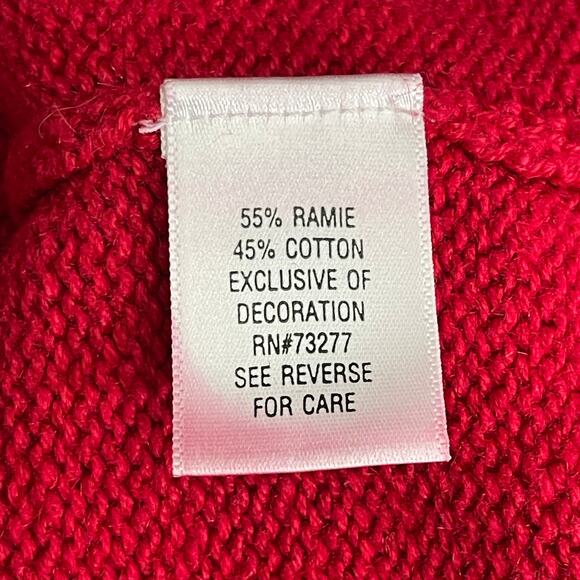 Y2K Croft & Barrow Golden Bead Christmas Trees Ugly Holiday Cardigan Sweater XL - Picture 5 of 5